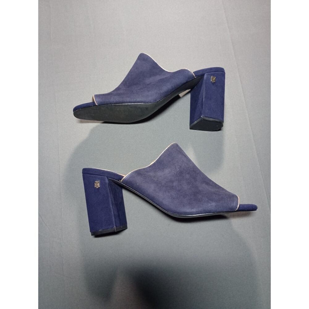 Tommy Hilfiger Suede Mule Heels Shoes Women's Size US 8.5